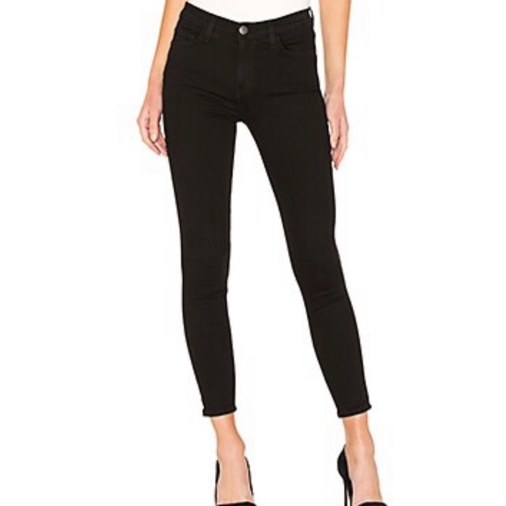 CURRENT/ELLIOTT High Waist Stiletto in 0 Clean Stretch Black Skinny Jeans 26
